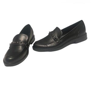 Marc Fisher Cancia Studded Loafer Womens 8M Black Slip On Shoes Goth Grunge Punk